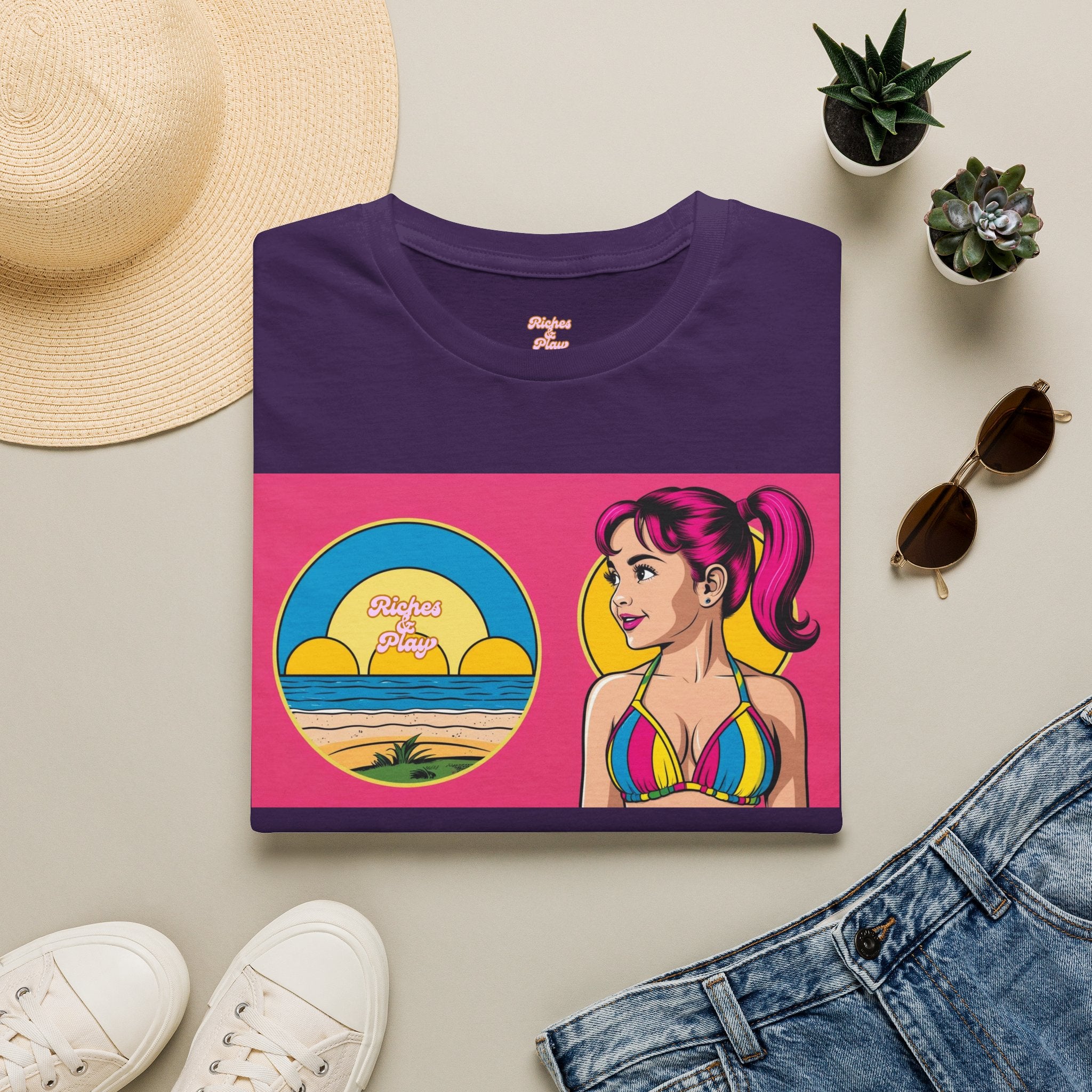 Beach Fun Artistic Vintage Graphic Tee | Core | Riches & Play