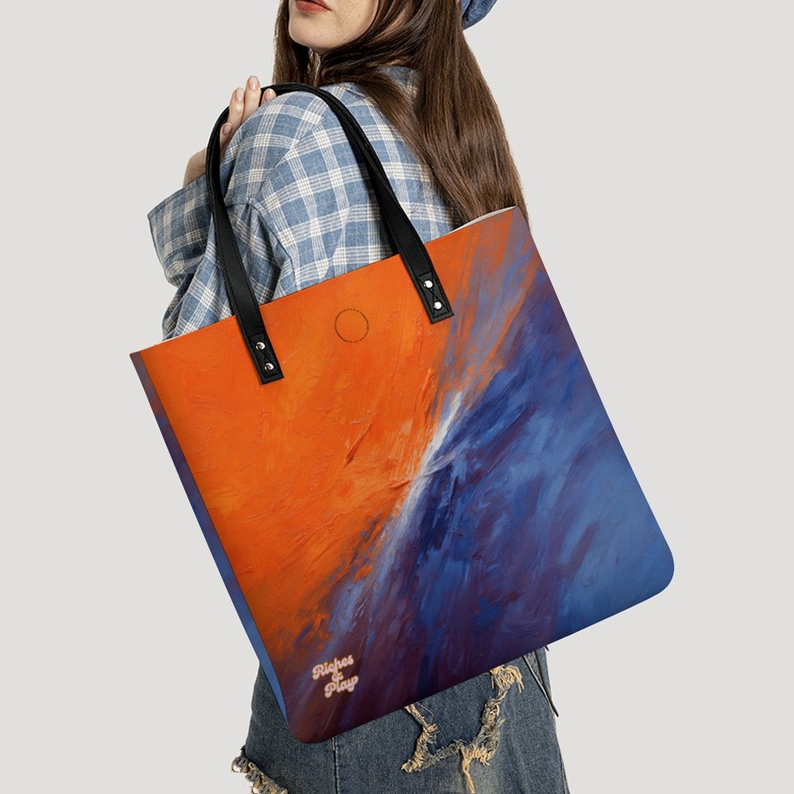 Shh...It's Art Phases of an Orgasm  Leather Handbag