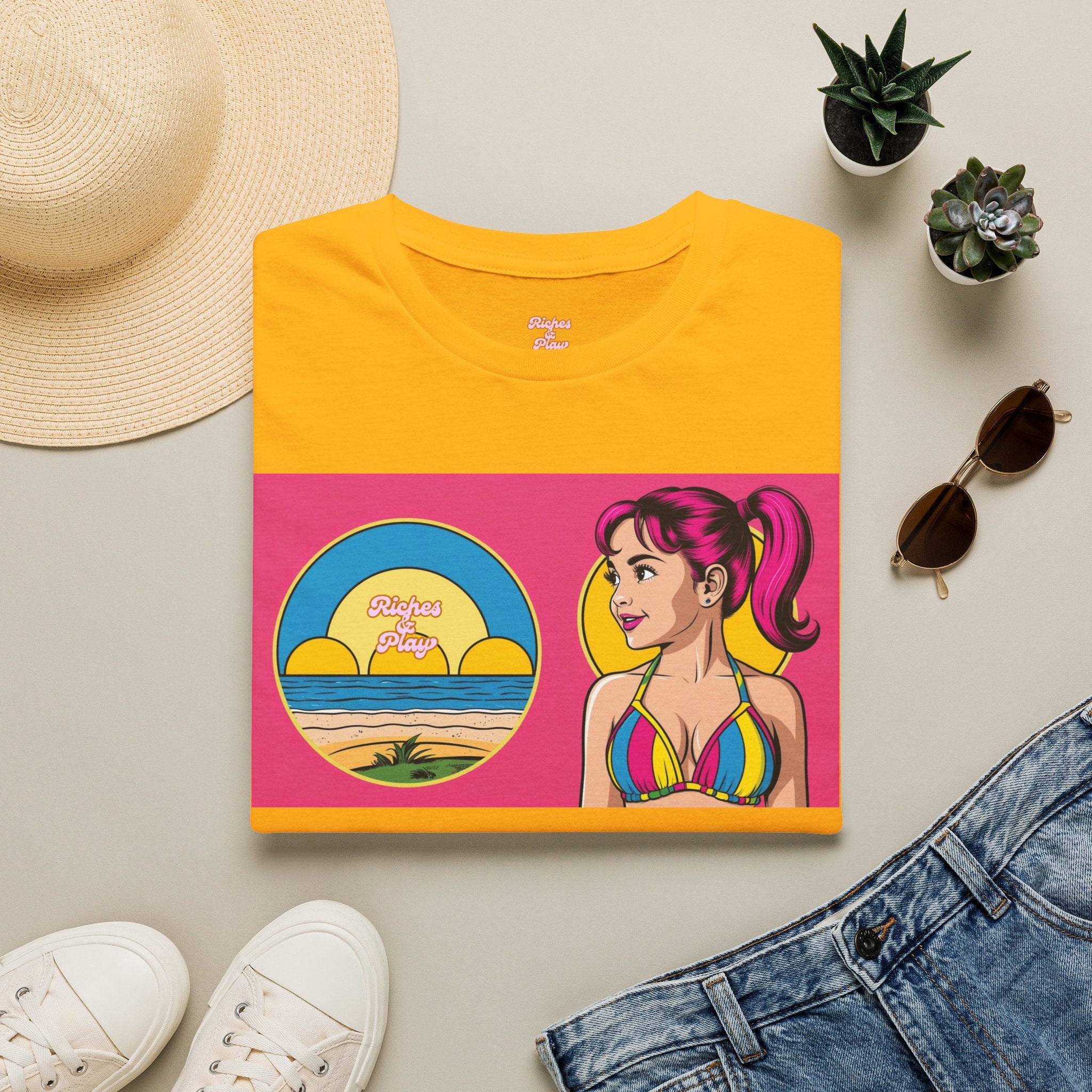 Beach Fun Artistic Vintage Graphic Tee | Core | Riches & Play