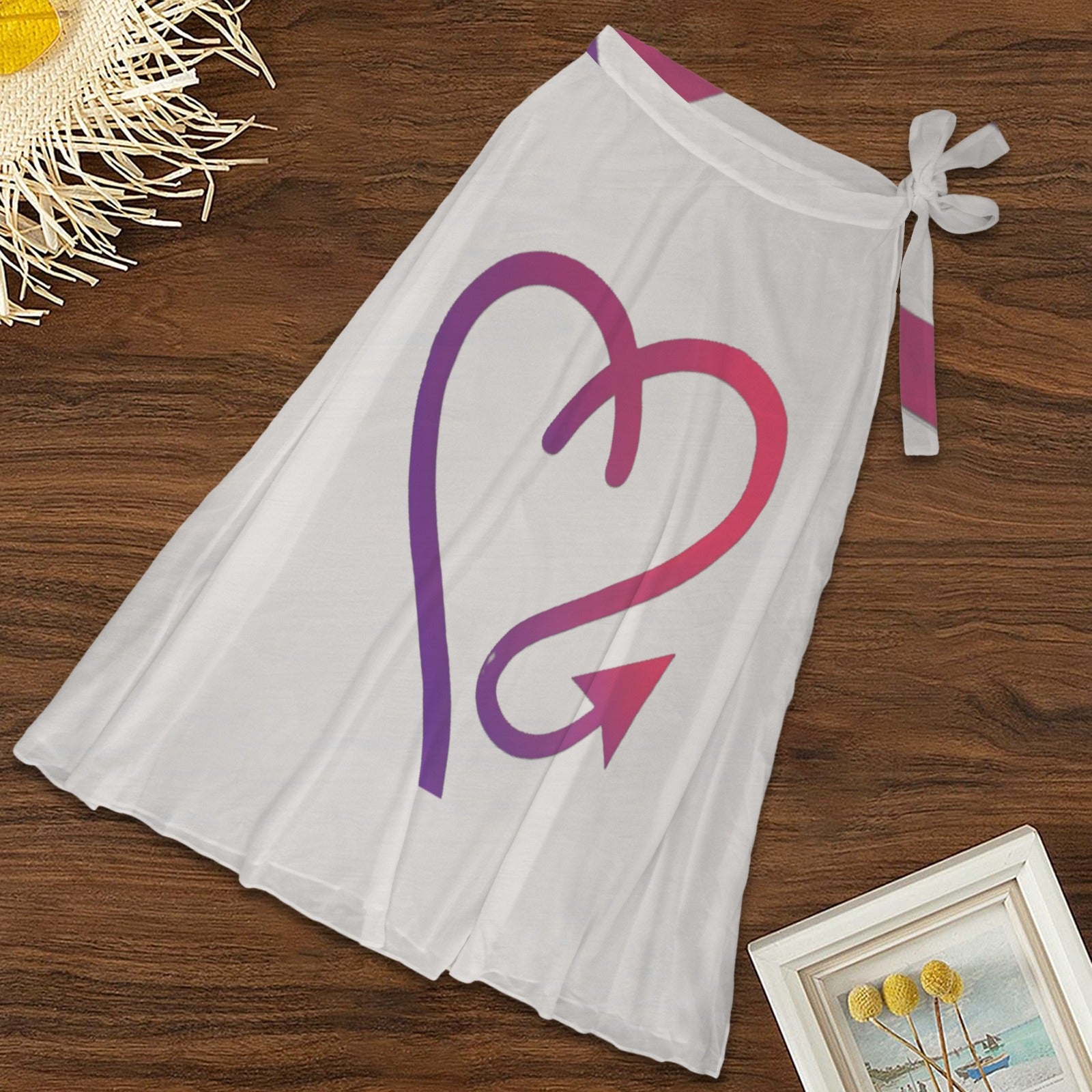 Good & Devilish Heart LOng Knot Side Cover Up