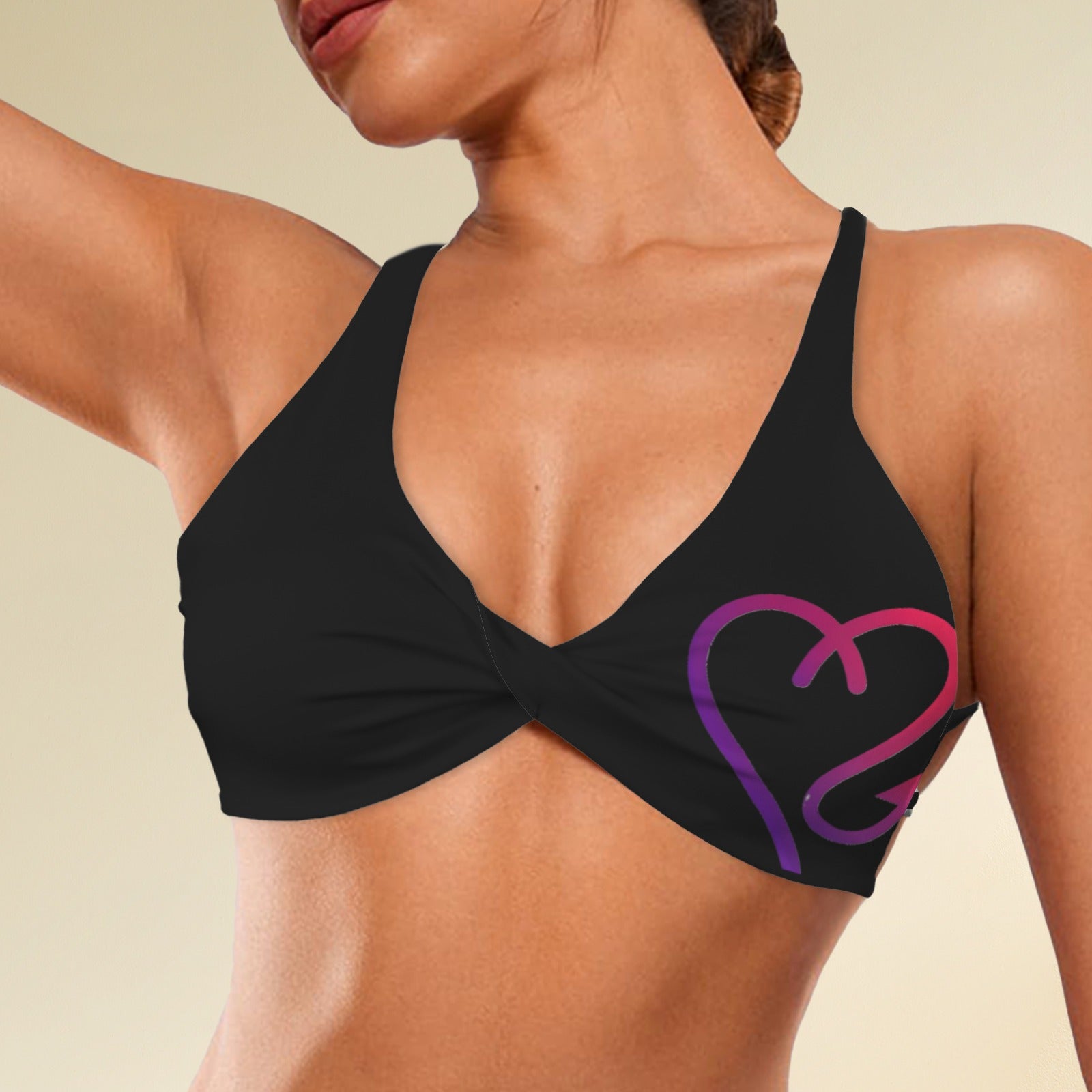 Good & Devilish Twisted back cross sports bra