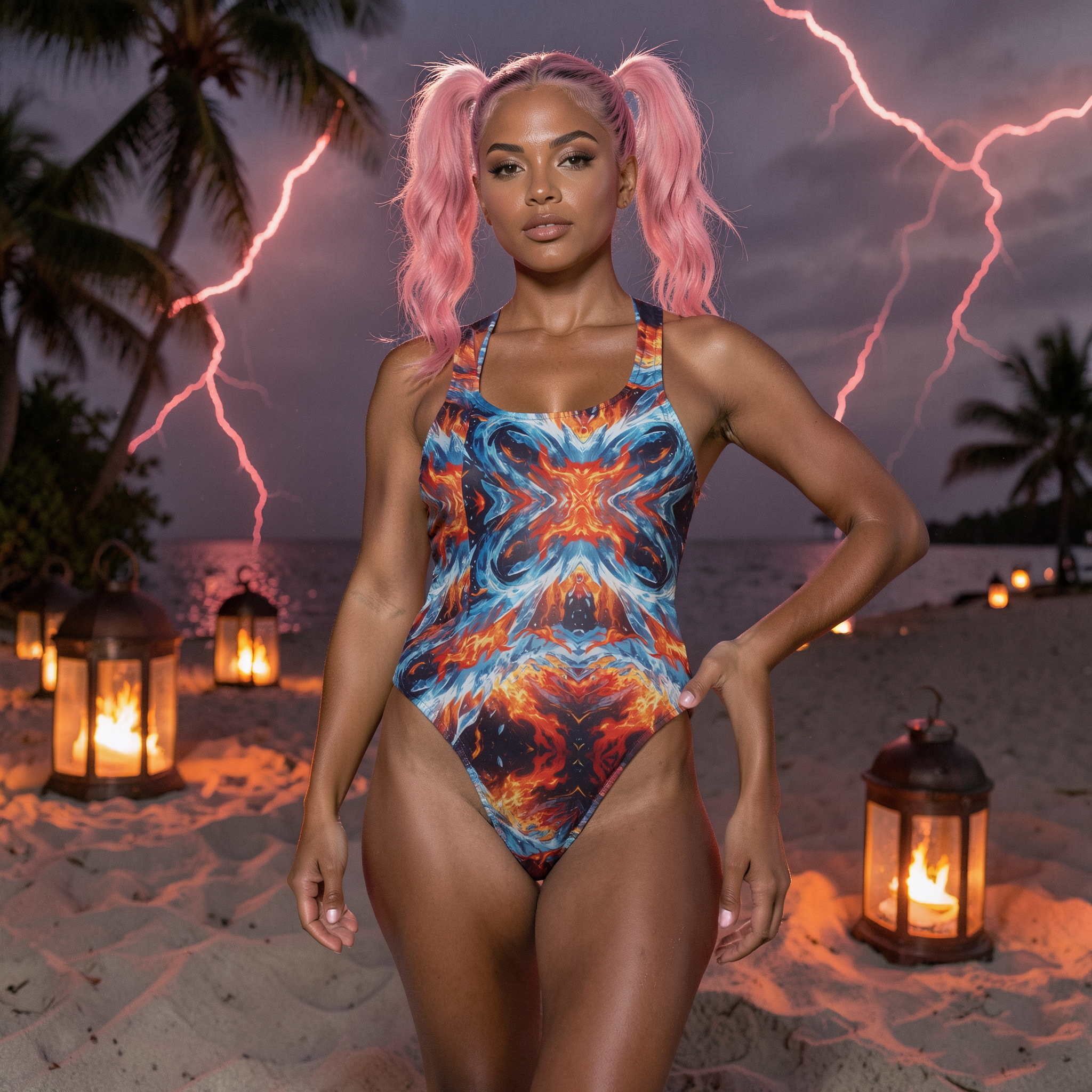 Fire & Frost | Statement One-Piece Swimsuit