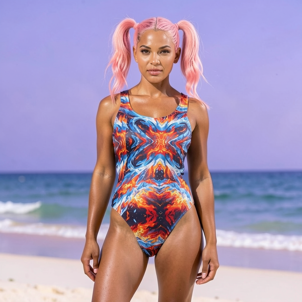 Fire & Frost | Statement One-Piece Swimsuit