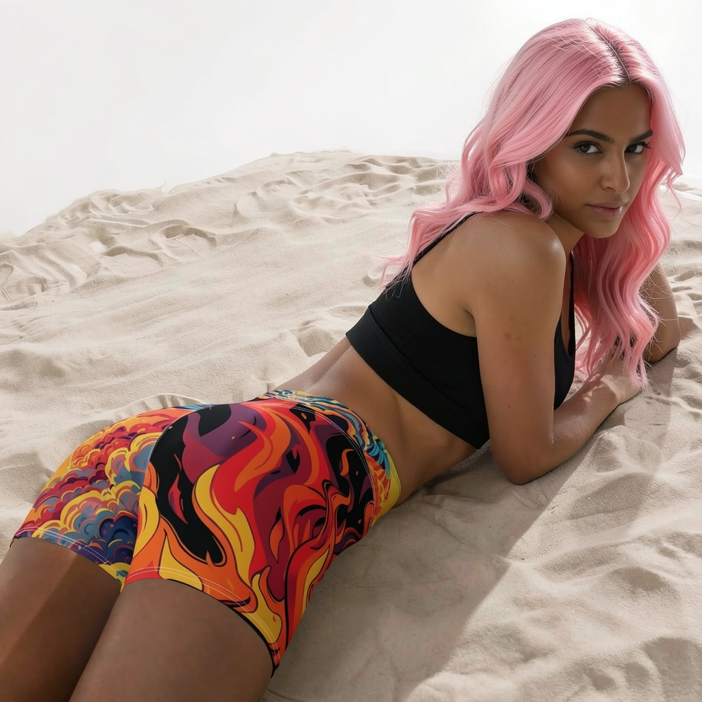 Heaven & Hell | Bold High-Waisted Yoga Shorts