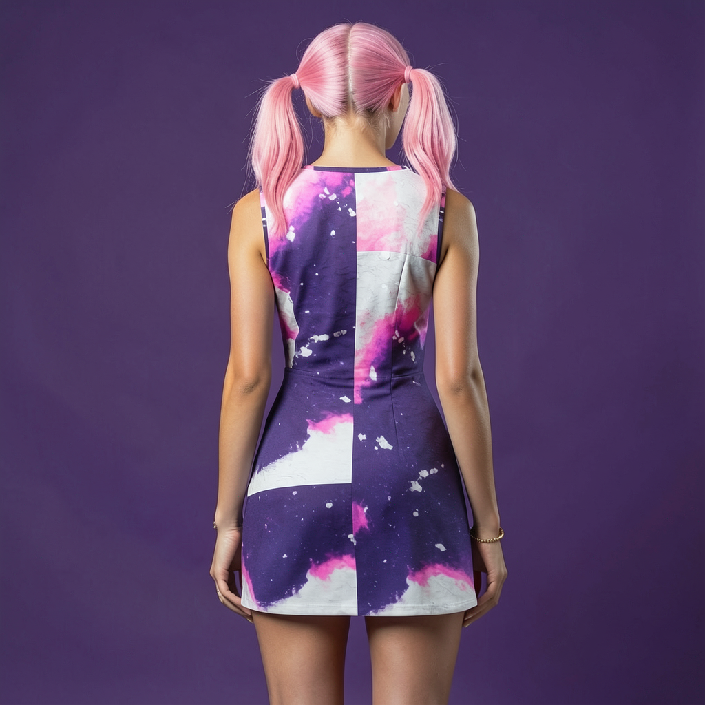 Shh...It's Art Abstract Orgasm | Sleeveless Cut-Out Ruched Bodycon Mini Dress