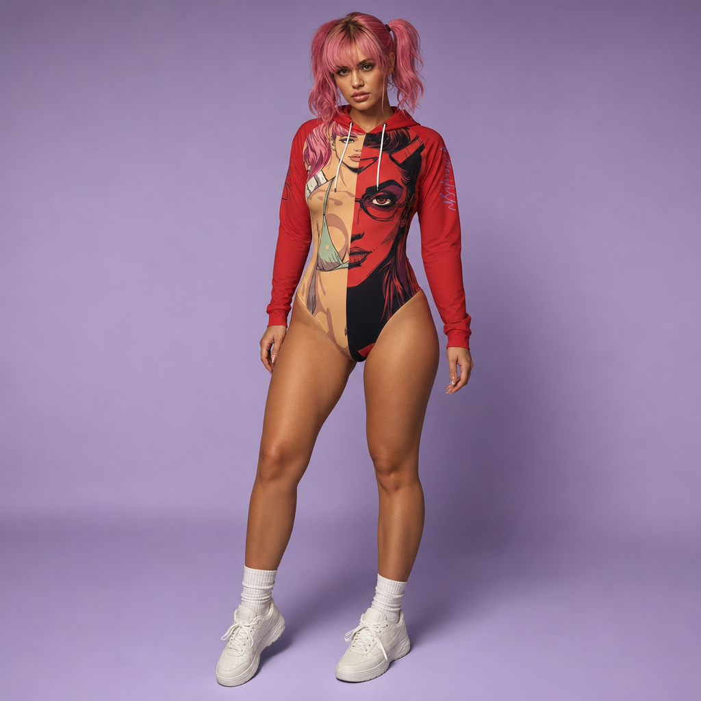 Devilish Angel Hooded Bodysuit