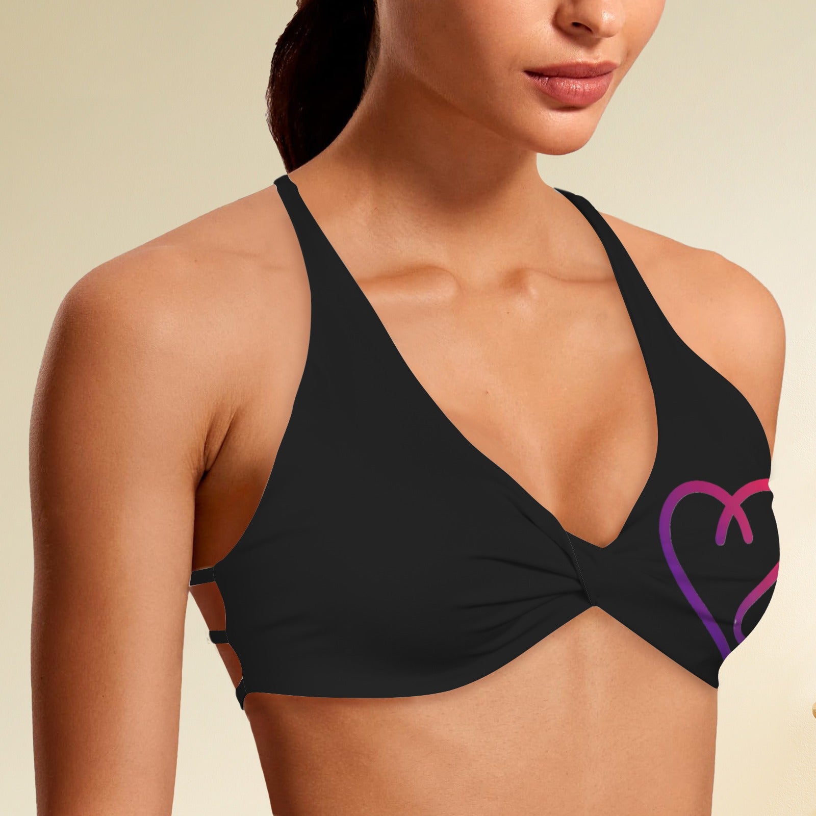 Good & Devilish Twisted back cross sports bra