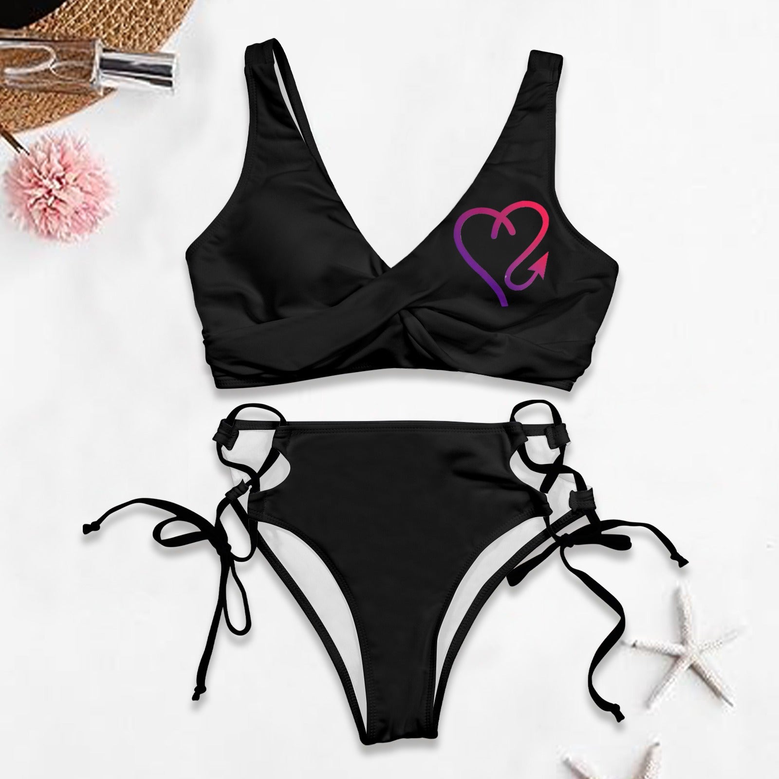 Good & Devilish wrap front and tie side bikini