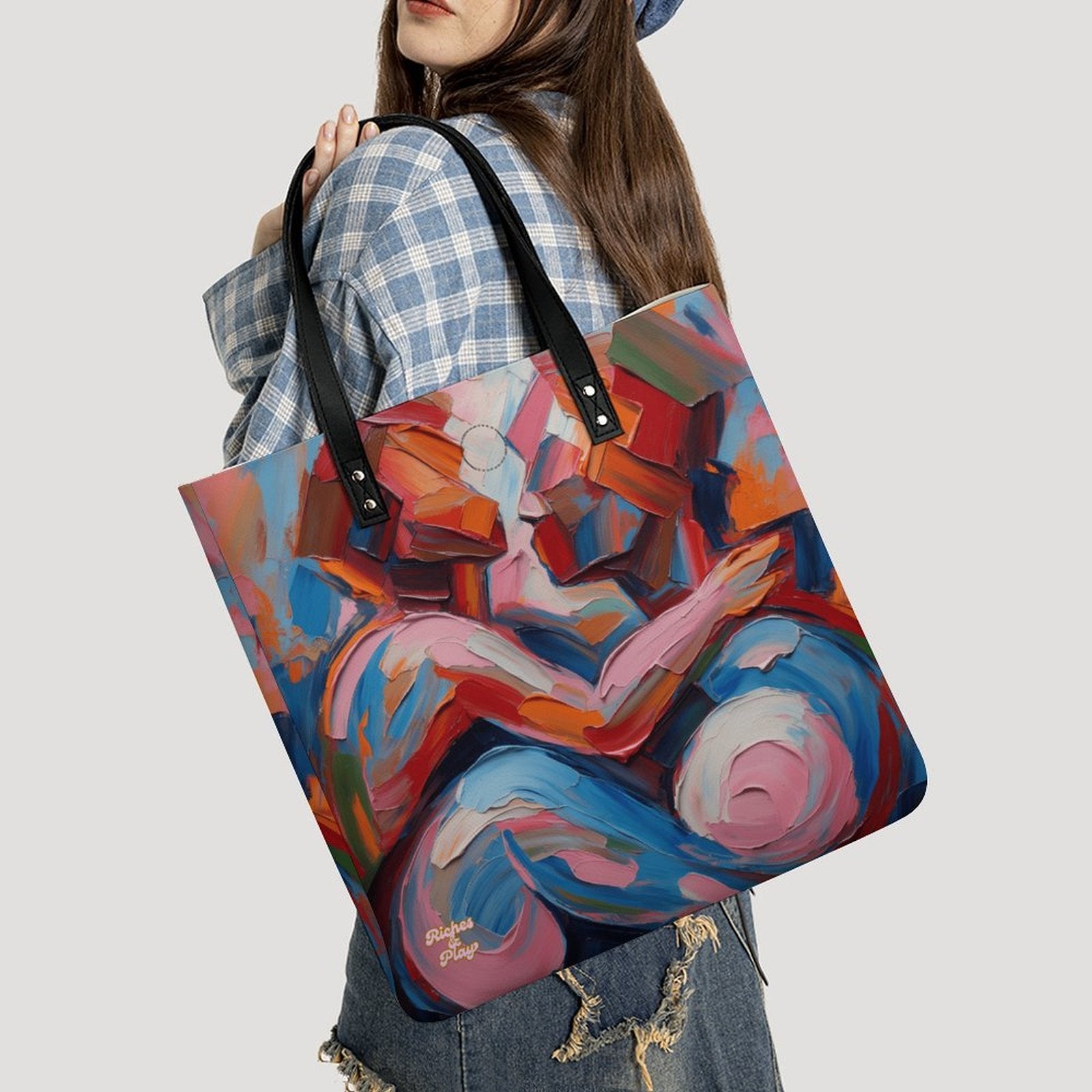 Shh...It's Art Lovers in Lust Leather Handbag