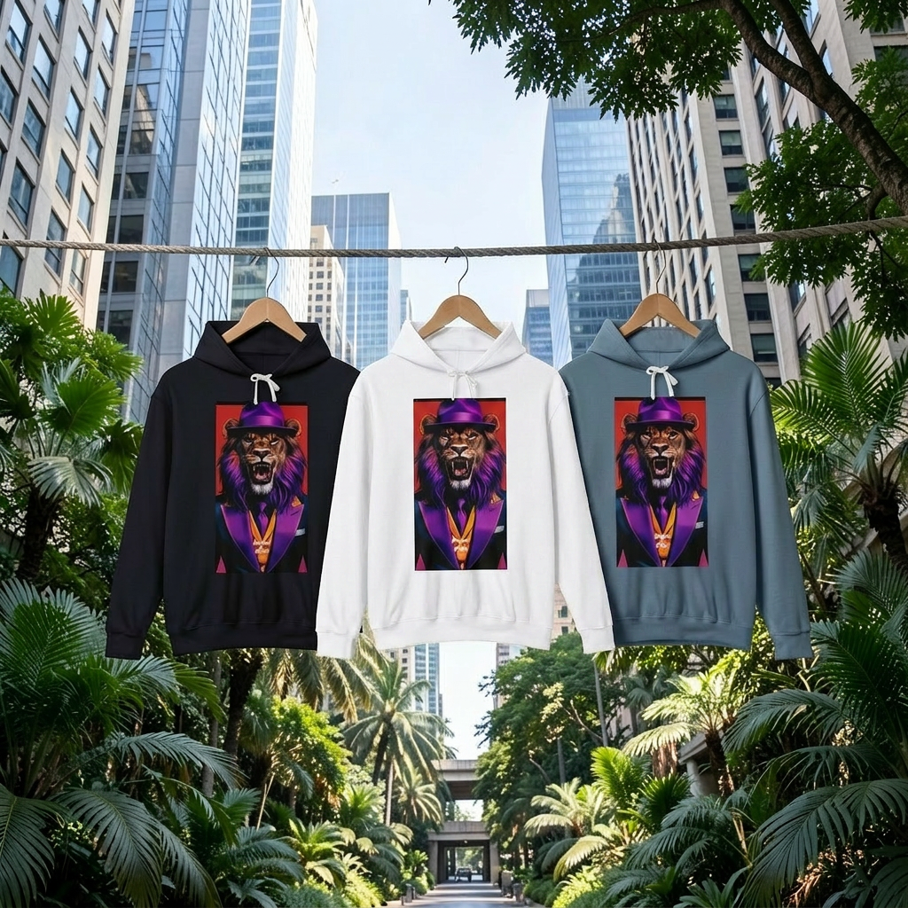 Lion Boss Artistic Hoodie | Shh...It's Art Collection | Riches & Play