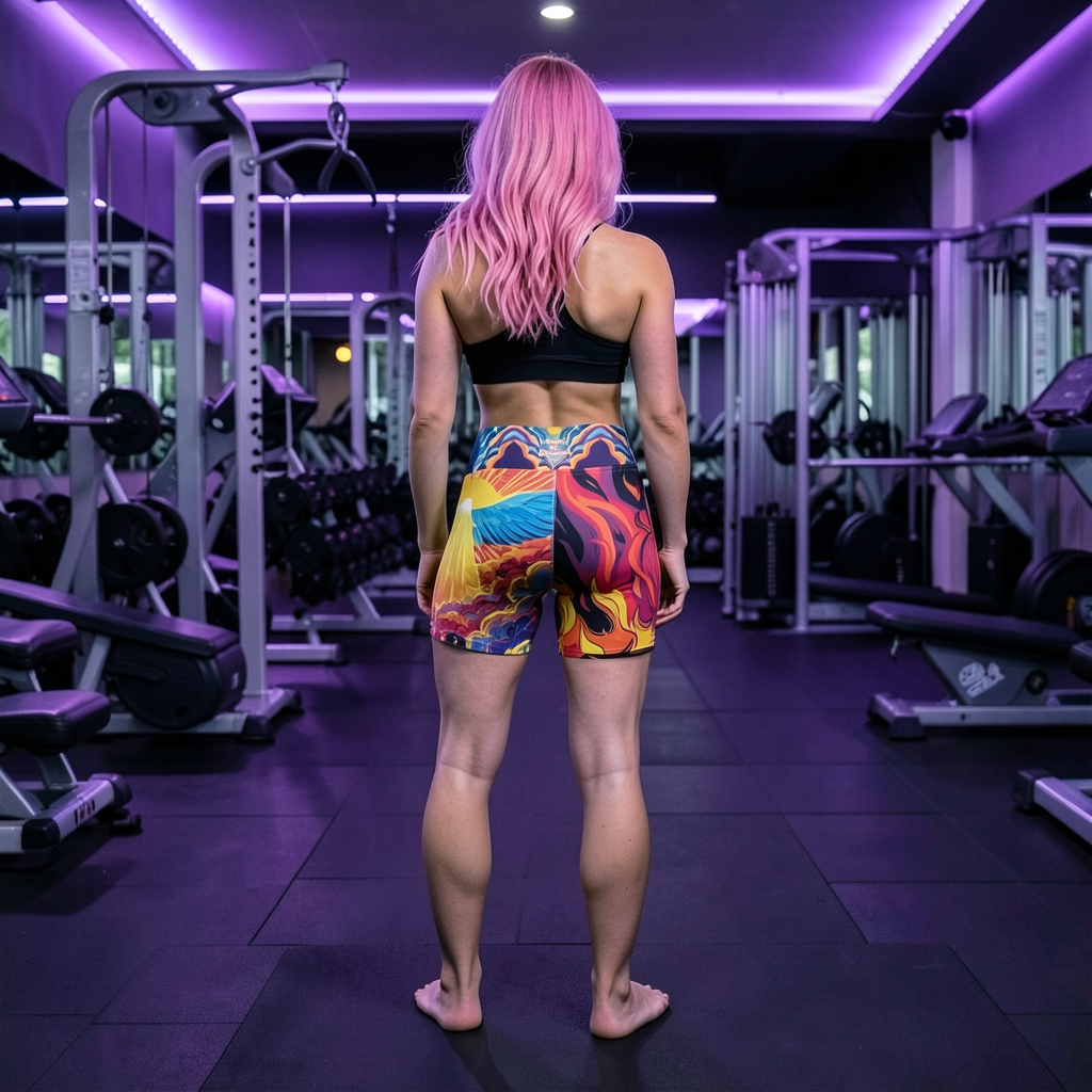 Heaven & Hell | Bold High-Waisted Yoga Shorts