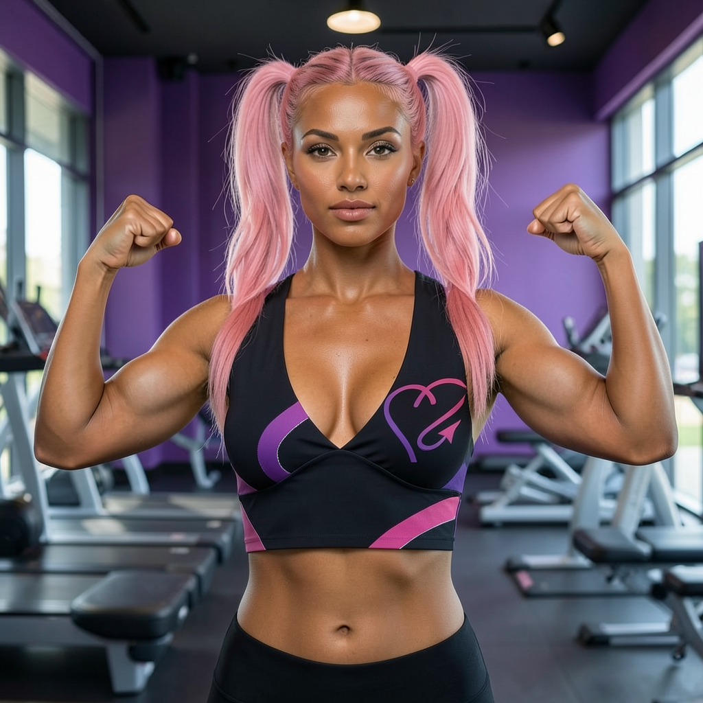 Good & Devilish Deep V-Neck Racerback Cutout Sports Top