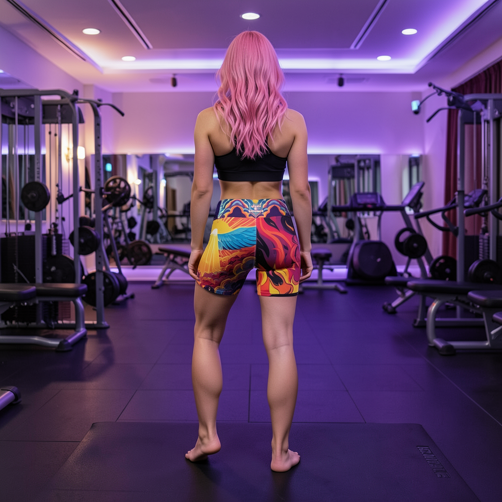Heaven & Hell | Bold High-Waisted Yoga Shorts