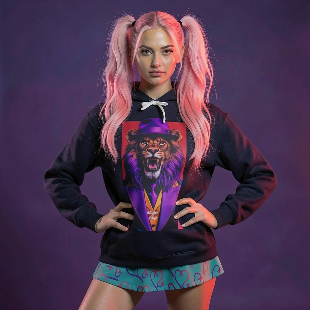 Lion Boss Artistic Hoodie | Shh...It's Art Collection | Riches & Play