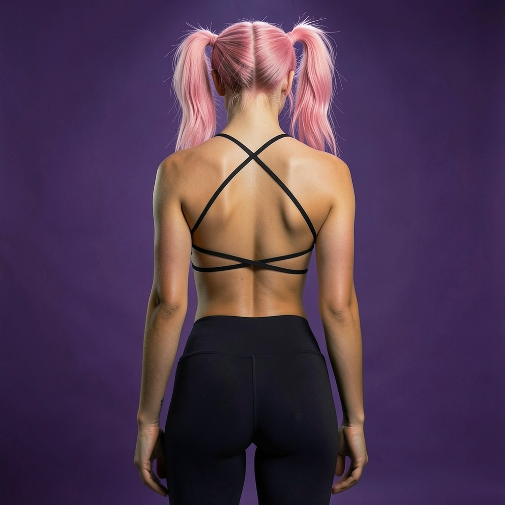 The Good & Devilish Twisted Back Cross Sports Bra