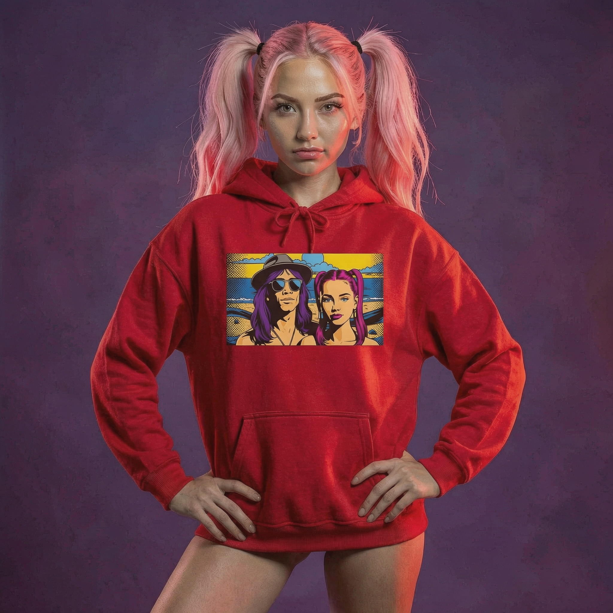 Lovers & Beach Hoodie | Shh...It's Art Collection | Riches & Play